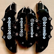 3D Black  Universal Car Racing Disc Brake Caliper Covers Large Medium Small To Decorate Your Car VS2