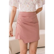 Dear Lyla Sarah Ruched Asymmetrical Skorts (Pink)