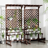 Outdoor Flower Pot Stand Floor-standing Step Solid Wood Balcony Courtyard Flower Stand Multi-Layer G