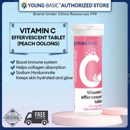 【Exp:Oct-2025】9YOUNG-BASIC 999 Vitamin C Effervescent Solid Drinks Boosting Immunity Peach And Oolon