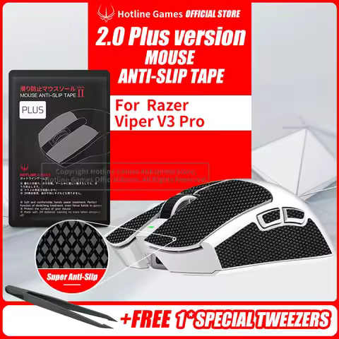 Holtine Games 2.0 Plus Mouse Grip Tape for Razer Viper V3 Pro / Viper V4 Pro Mouse,Grip Upgrade Mois