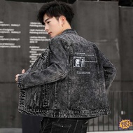 ❋Ready Stock❋ korean style jaket jeans lelaki Men's Denim Jacket Spring and Autumn New Arrival Denim Jacket Jacket Coat Korean Style Slim-fit Fashionable Jacket Men's Autumn Clothi