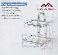 Khay để xà bông vật dụng phòng tắm bằng inox dán tường chịu lực - Q006