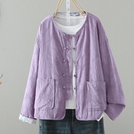 Oladivi Plus Size Women Printed Jacket Spring Autumn Oversized Coat Casual Overcoat Tops 7533 D068