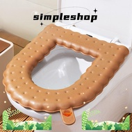SIMPLE Toilet Seat Cover, Thicken Washable Closestool Mat Seat , Soft Mat with Handle Aromatherapy EVA Toilet Lid Pad Bidet Cover Bathroom