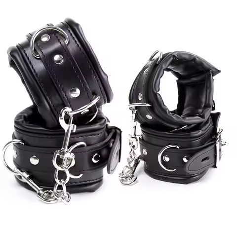 Bondage Kits Extendable Products Leather Restraint Set Handcuffs Ankle Cuffs Bdsm Toys For Couples W