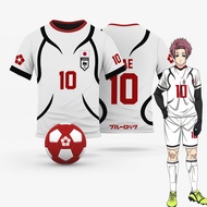 Blue Lock Men's Jersey Japan U20 White Cartoon Anime Cosplay Football Jersey Summer Fashion T-shirt
