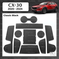 LEATHER Mazda CX30 Slot Mat Anti Slip Mat CX-30 2020-2024 Car Interior Cup Holder Mats Mazda CX30 Ac
