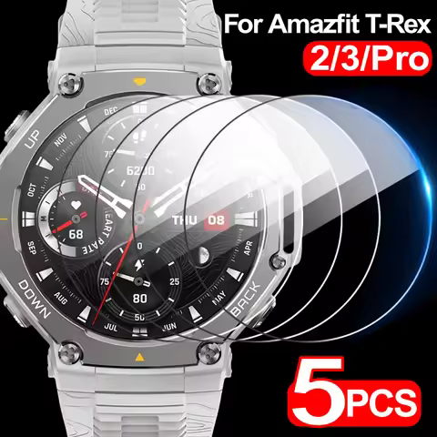 1-5Pcs Tempered Glass For Amazfit T-Rex 3 Pro HD Clear Smartwatch Protective Film Screen Protector F