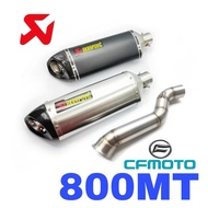 Design Akrapovic Exhaust CFMoto 800MT Ekzos Short Slip on MT800 Stainless Steel CF Moto Akra 800 MTM