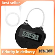 Smart Time Lock LCD Display Time Lock Multifunction Travel Electronic Timer, Waterproof USB Recharge