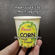 Paper Cup 6,5 oz Motif Jagung | Gelas Kertas Jasuke Sweet Corn