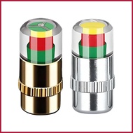Tire Caps With Pressure Gauge 4 Pieces 3-Color 2.4bar 36psi Sensor Indicator Tire Pressure Gauge for