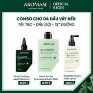 AROMASE Combo for psoriasis scalp: Exfoliator - Shampoo - Herbal spray