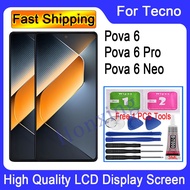 Original AMOLED Tecno Pova 6 Pova 6 Pro 5G Pova 6 Neo LCD Display Touch Screen Replacement