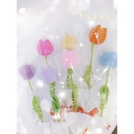 Handmade Crochet flower Tulip (finished product) 1pcs