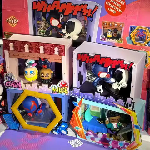 New Original Hottoys Spider Man Blind Box Across The Spider Verse Cosbi Scene Mystery Box Spider Pun