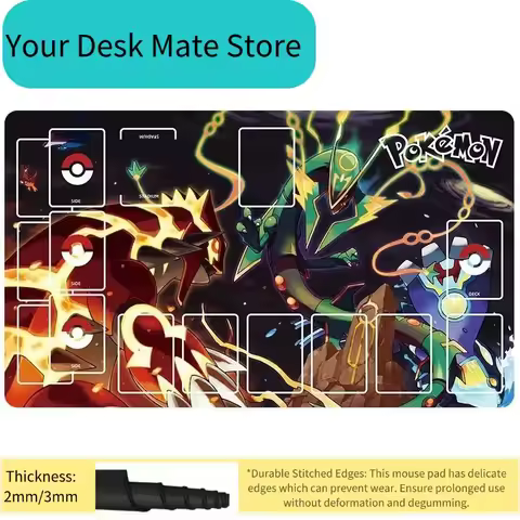 Pokemon Primal Groudon & Rayquaza TCG Playmat Anti-Slip Trading Card Game Mat