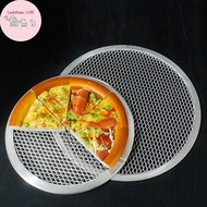 LadyHome Aluminum Pizza Pan Mesh Non Sti 14 Inch Baking Tray Lightweight Screen for Crispy Pizza Cru