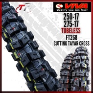 FKR FT268 250-17 275-17 Tubeless Cutting Cross KEBUN KROSS Tyre Tayar Tayer Made In Malaysia 250 275