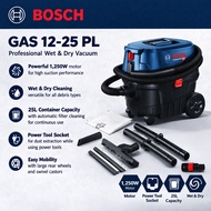 [ BOSCH ] (GAS 12-25 PL) Wet & Dry Vacuum 1250W | 25L Capacity | Power Tool Socket
