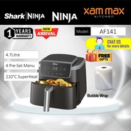 Ninja AF141 Air Fryer Pro 4.7L, Air Crisp Technology, 4 programmable settings, Air Fry, Roast, Re-he