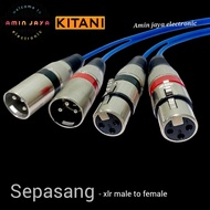 Xlr Male to Female Cable Xlr Male to Female Xlr Cable One Set Kitani Cable