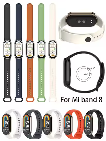 Strap for Xiaomi Mi Band 8 global version NFC Bracelet Accessories Silicone Wristband watchband puls