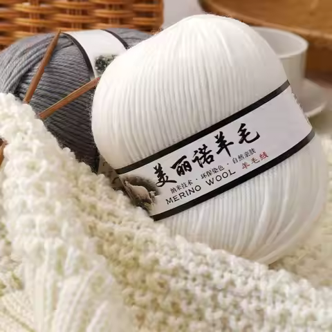 500g Medium Thick Wool Yarn 2.5mm for Hand Crochet Sweaters Knitting Scarves Hooks Shoes Hats DIY Ba