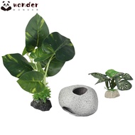 WONDER Fish Tank Plants, Green Plastic Artificial Water Plants, Ornaments Artificial Tall Aquarium P