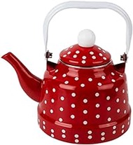 Thicken Universal High Capacity Enamel Kettle Tea Water Kettle Induction Cooker Gas Stove Coffee Pot Home Supplies (Color : Red, Size : One size) Commemoration Day