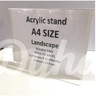 Clear Acrylic Stand 1pc[A4 Short 8R, T/Double Type, Landscape] Photo Ad Frame Restaurants, Hotels