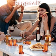 KANGNAI 10Pcs Mini Cowboy Boot Glasses, Plastic Transparent Western Cowboy Glasses,  1 Oz Shot Glass