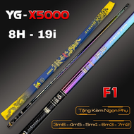 Cần câu tay YG - X5000 độ cứng 8H tặng kèm ngọn phụ + phao + trục sale giá rẻ