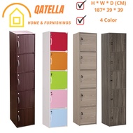 LP-6 MLAI🍄Qatella DIY 5 Kotak Office Cabinet (ADA LOCK) H195cm W40cm D39cm/Utility Shelf/Storage Cabinet/Buku Cabinet(SU