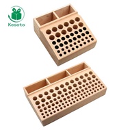Kesoto Wood Leather Craft Tool Stand Storage Rack, with Slotted Design for Punches, Awls