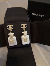 Chanel 星星香水瓶造型吊墜耳環