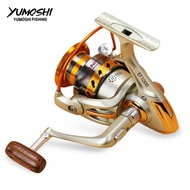 YUMOSHI Metal Spool Spinning Reel Mesin Pancing 12BB 4.1:1 5.2:1 5.5:1 UL Fishing Reel 1000 2000 300