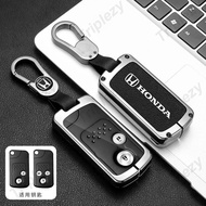 Auto Parts Zinc Alloy Genuine Leather Smart Remote Car Key Fob Shell Case Cover Holder For Honda Accord CIVIC CRV CR-V Fit Shuttle Fried Freed Spike Hybrid Elysion Stepwgn RG1