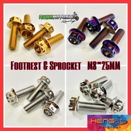 🏁 SET SCREW FOOTREST & SPROCKET Y15 Y16 135LC 125Z YAMAHA 🏁 ORIGINAL HENG THAILAND STAND KAKI SPOKET