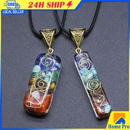 7 Chakras Crystal Stones Orgone Necklace Pendant Necklace Gift