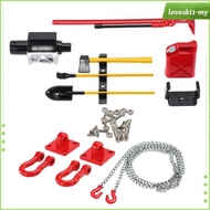 [LovoskibcMY] 1/10 RC Car Crawler Accessories Tow Shackle Hook Chain Antenna Set for RC4WD