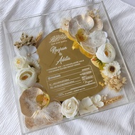 SIAP GUBAH FRAME MAS KAHWIN ACRYLIC BOX HANTARAN