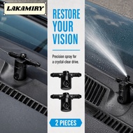 LAKAMIRY 2PCS Windscreen Spray Jet, ABS 12782509 Windshield Washer Nozzle, Black Wiper Spray Nozzle 