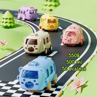 500ml Bus-Shaped Children's Drinking Water Bottle Flip Top Bus Children's Drinking Bottle Free Toys