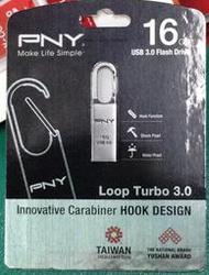 (全新) PNY  快速鉤環  16G 隨身碟 USB3.0 Loop Turbo 3.0