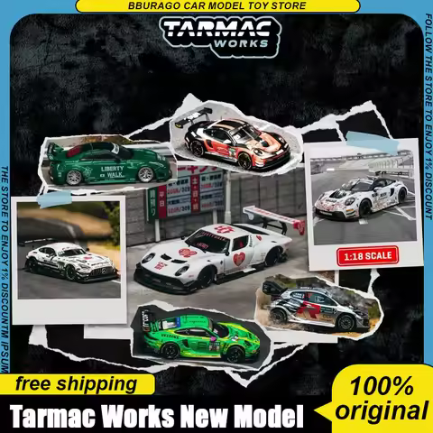 Pre-Sale Tarmac Works 1:64 Lb Silhouette Gt Miura 35gt Rr Amg Gt3 Gr Yaris Porsche 911 Gt3 R Initial