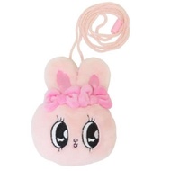 SK JAPAN Fluffy Hanging Neck Storage Bag/Acele Bunny/Pink eslite eslite