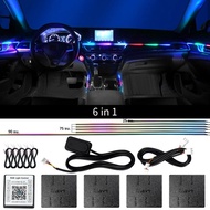 18 ใน 1 บรรยากาศชุดโคมไฟ RGB Symphony Streamer 213 สีอะคริลิค Rainbow LED รถ Ambient ไฟ 12V One Zone