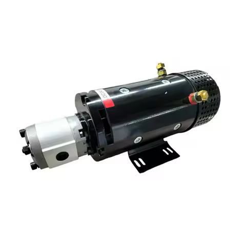 Brushed DC Motor 24V 4KW Hydraulic DC Motor With Gear Pump High Speed 3000RPM Motor Gear Pump 4.3cc